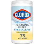 Buy now Clorox Free & Clear Cleaning Wipes, Light Lemon Scent, 75 Count (Package May Vary) at indiglob india