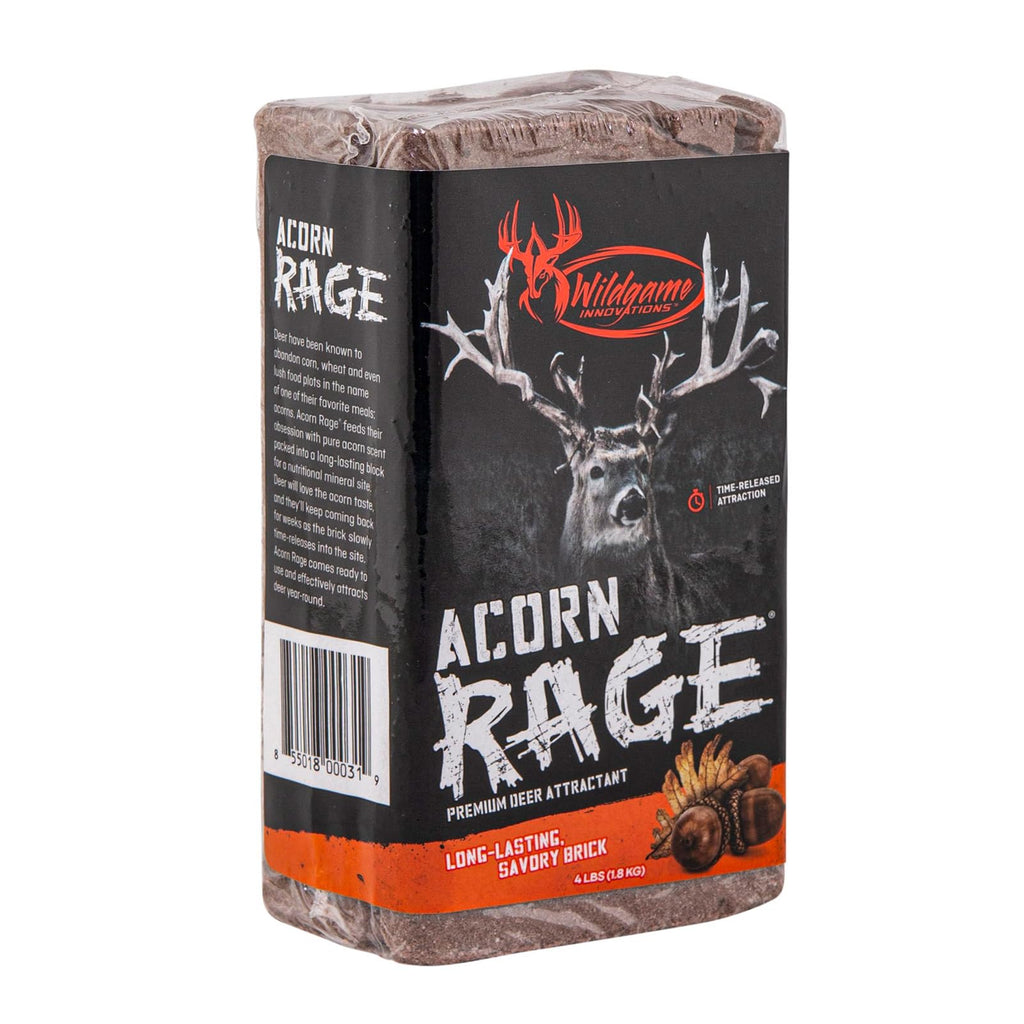 WILDGAME Innovations Acorn Rage Brick Deer Attractant, 4lb | Long-Lasting Powerful Ready-to-Use Mineral Block Attractant for Deer Hunting & Observation