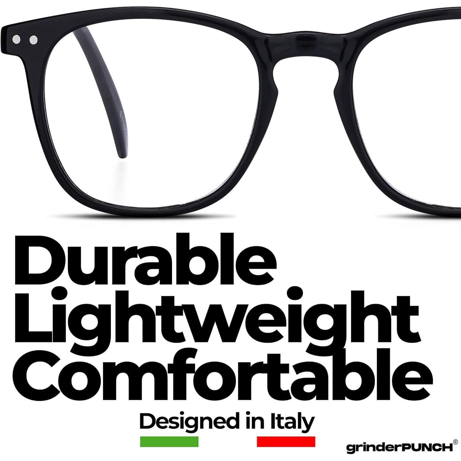 Buy now grinderPUNCH High Magnification Strong Power Readers Glasses | Available in +4.00 +4.50 +5.00 +6.00 | at indiglob india
