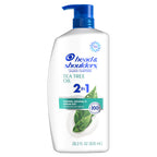 Head & Shoulders Tea Tree Oil 2-in-1 Anti-Dandruff Shampoo and Conditioner, 72-Hour Protection, 1% Pyrithione Zinc, 28.2 fl oz