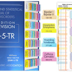 Upgraded Index Tabs for DSM-5-TR 2022, 94 Printed DSM-V-TR Tabs, 100 Tabs in Total, with Alignment Guide & Disorders Description Sheet for The Diagnostic and Statistical Manual of Mental Disorders