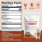 Mushroom Coffee Creamer,Superfood Creamer Powder with 6 Adaptogenic Mushrooms & Probiotics for Energy, Focus, Digestion - 30 Servings