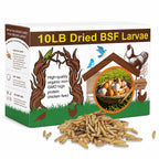 Classic Flock 10LB Dried Black Soldier Fly Larvae for Chickens High Calcium