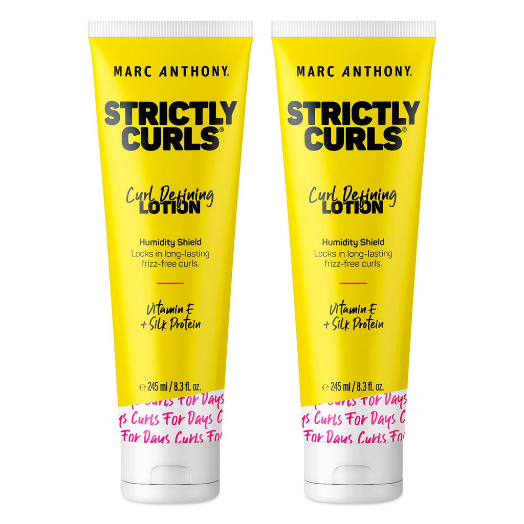 Marc Anthony Strictly Curls Defining Lotion - Light Gel - Curly & Wavy Hair | Frizz Taming Styling Hair Cream-Gel for Long Lasting Curl Definition, Bounce & Shine for Fine to Medium Curls & Waves