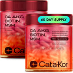Cata-Kor Hair Skin and Nails Vitamins for Women – Biotin Hair Supplement | Hyaluronic Acid | Calcium AKG | MSM | Vitamin C & Vitamin D3 K2 – Hair Growth Vitamins – 270 Caps (3 Pack)