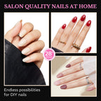 Premium imported medium almond nail tips in 600pcs. Achieve salon-quality nails at home for endless DIY possibilities.