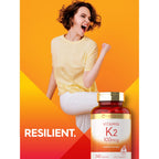 Carlyle Vitamin K2 Supplement 100 mcg | K2 MK-4 | 240 Capsules | Non-GMO & Gluten Free