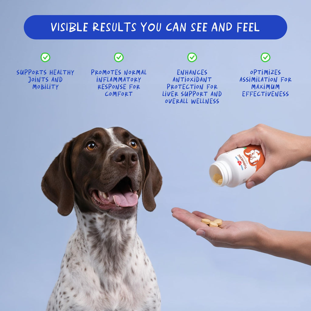 Turmeric for Dogs - Natural Anti-Inflammatory & Pain Relief, 120 ct