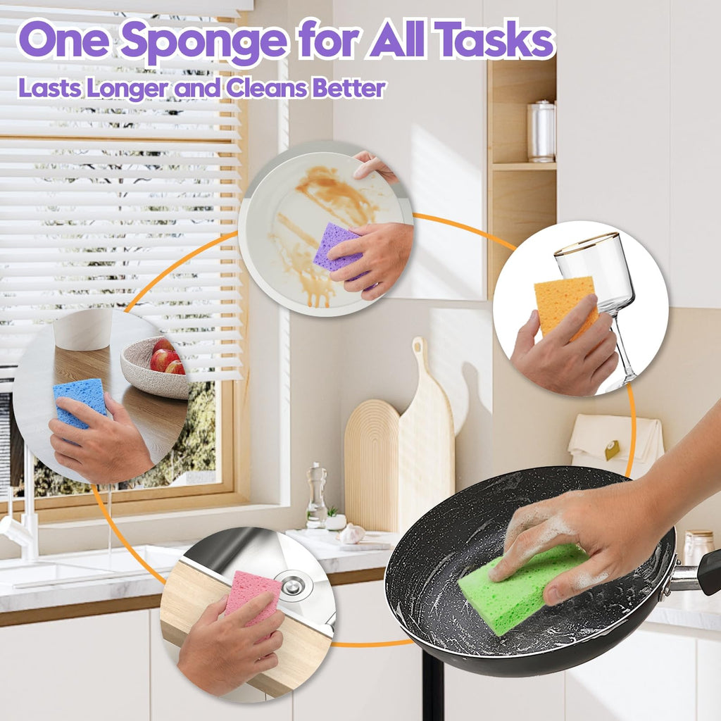 Compressed Cellulose Sponges, 18 Pack Kitchen Sponges