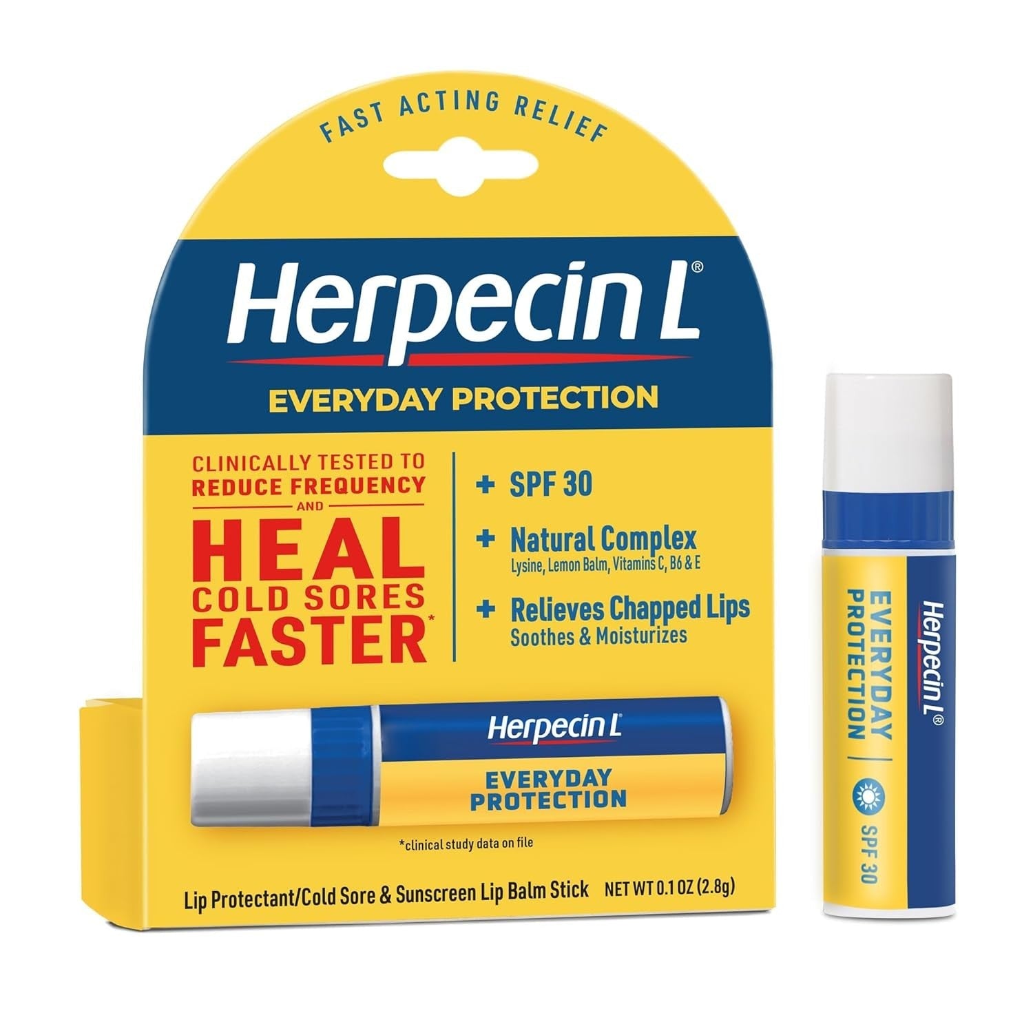 Buy now Herpecin L Lip Balm Stick; Cold Sore Sun & Fever Blisters and Chapped Lips Relief Lip Balm with SPF30, Lemon Balm, and Lysine, 0.1oz at indiglob india