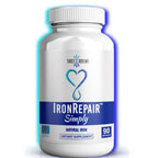 Iron Repair Simply Natural Iron Supplement for Women Men Teens, 90 Capsules | Best absorption, gentle on stomach, Monash Low FODMAP, supports raise Hemoglobin & Ferritin for women, men, teens & pregnancy