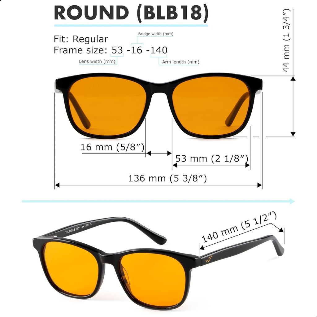 Buy now Orange Blue Light Blocking Glasses for Better Sleep - 99.5% Premium Acetate Orange Computer Migraine Glasses for Women & Men - Amber Gaming Glasses - Blue Light Blockers Gamer Glasses for Eye Strain at indiglob india