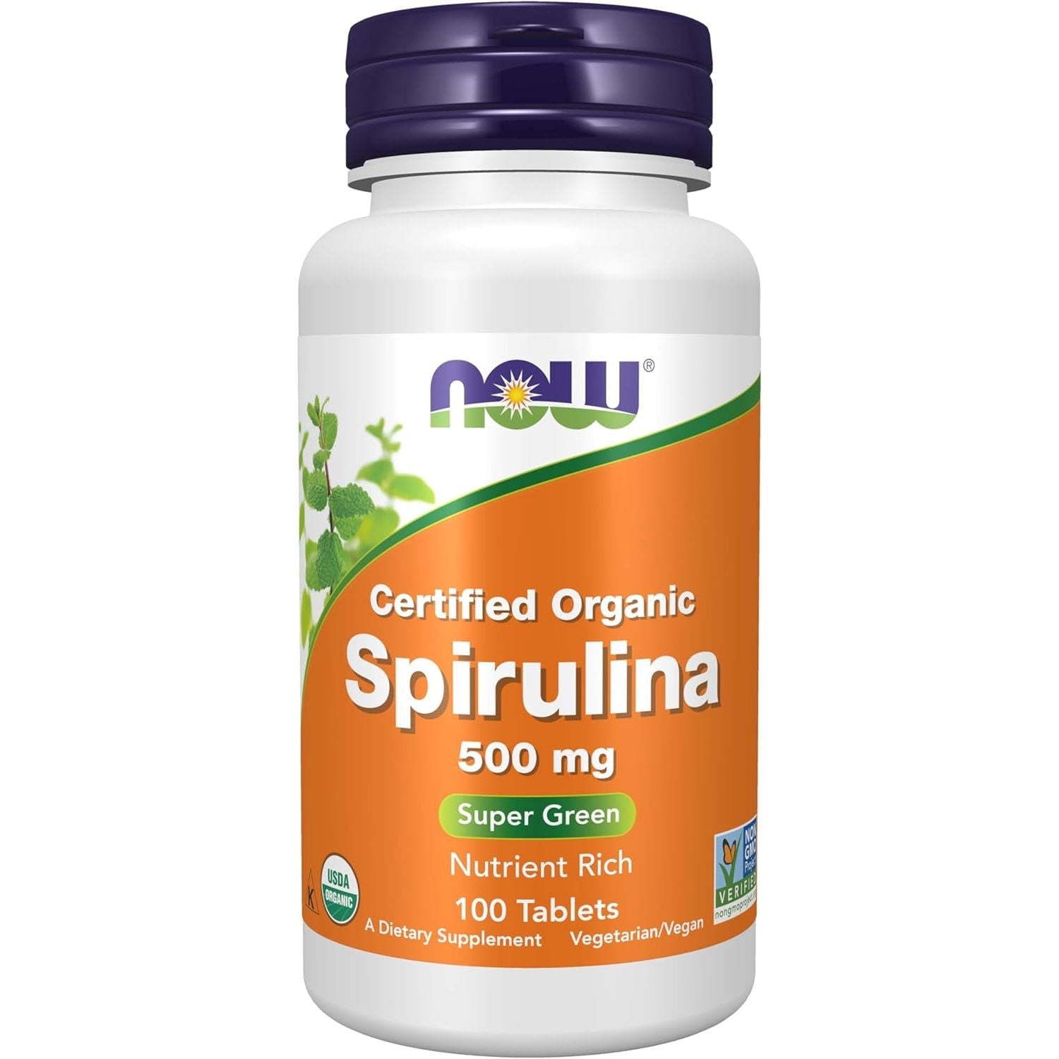 Buy now NOW Foods Supplements, Organic Spirulina 500 mg with Vitamins, Minerals and GLA (Gamma-Linolenic Acid), 500 Tablets 100 Count (Pack of 1) at indiglob india