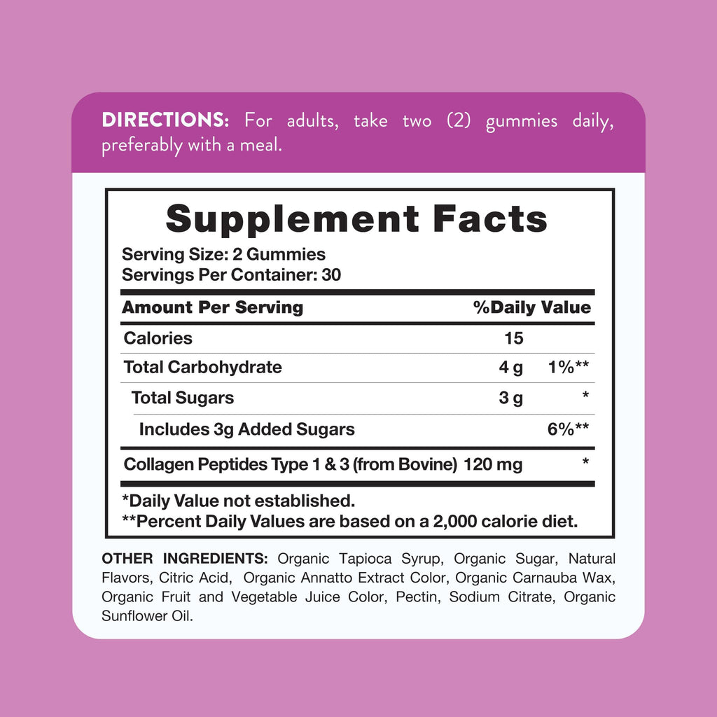 Nature's Truth Collagen Peptide Gummies for Women | 60 Count | Type 1 & 3 | Strawberry Flavor | Non-GMO & Gluten Free Supplement