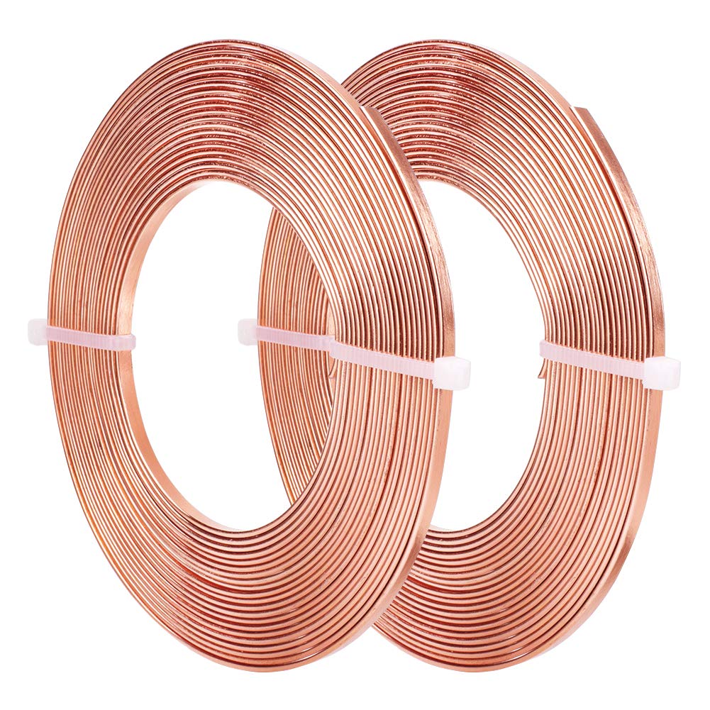 Buy now BENECREAT 5mm Wide Aluminum Craft Wire - 18 Gauge, 32 Feet (Copper Color) - Flat Jewelry Wire for Bezel Making, Sculpting, Armature, DIY Earrings & Rings 3mm Copper at indiglob india
