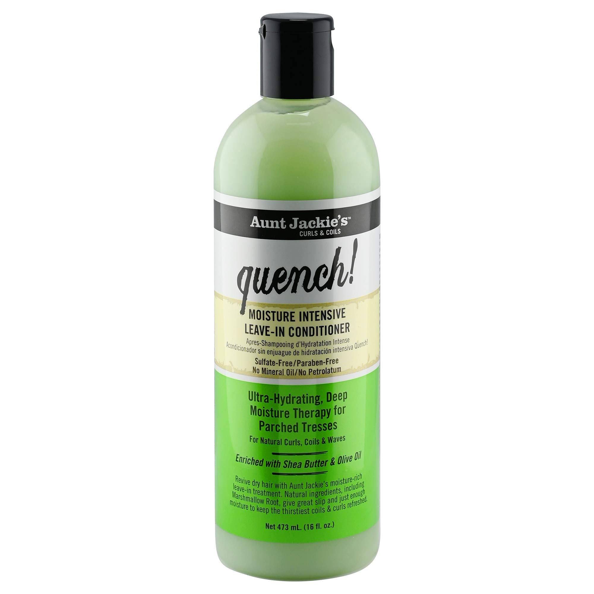 Aunt Jackie's Quench Moisture Intensive Leave-in Conditioner, Shea butter & Olive Oil, 8 Fl.Oz - Pack of 3