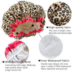 4 Pcs Shower Cap for Women Double Waterproof Layers Reusable Elastic | Elastic, Reusable, Environmental Protection, Double Waterproof Layers