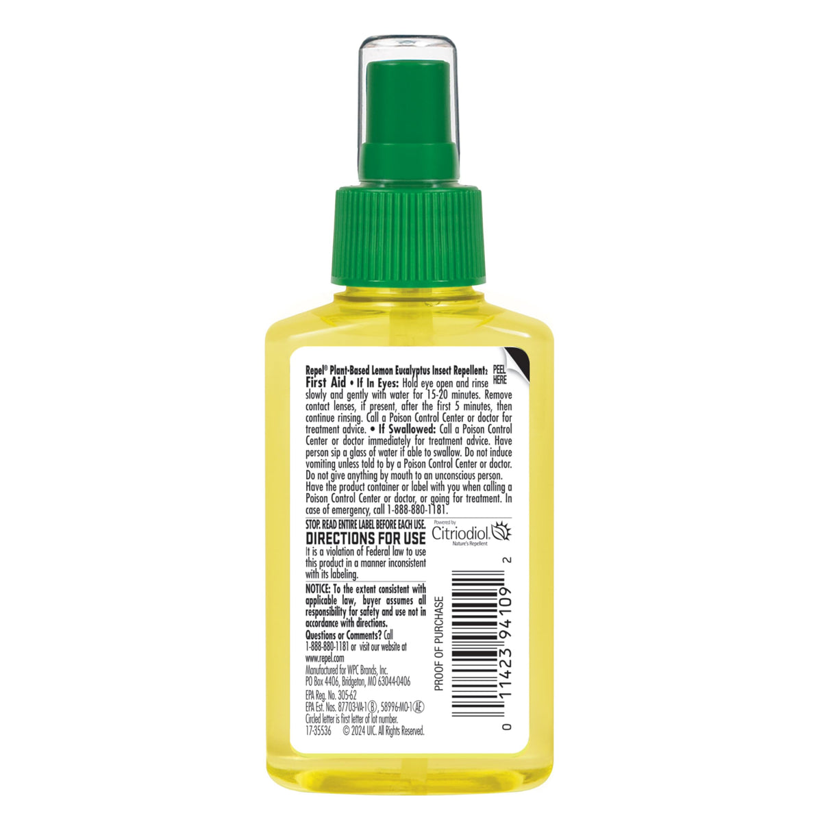 Repel Plant-Based Lemon Eucalyptus Mosquito & Insect Repellent 4 Oz, 4 Pack