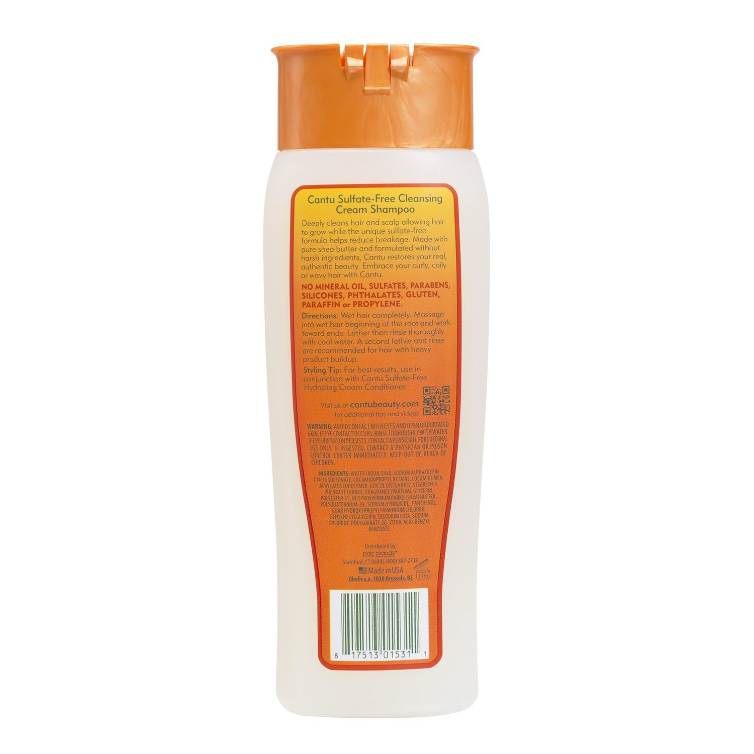 Cantu Sulfate-Free Cleansing Cream Shampoo with Shea Butter for Natural Hair, 13.5 oz