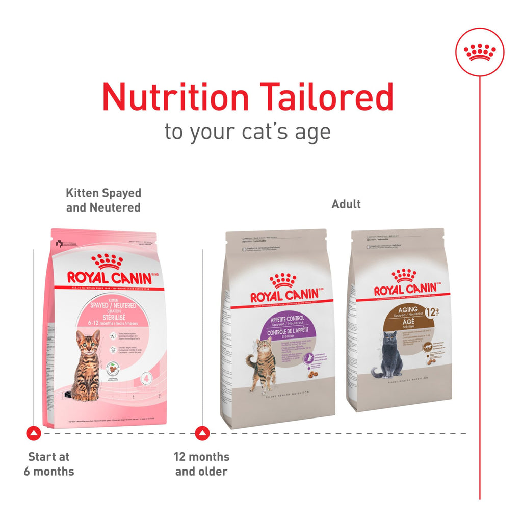 Royal Canin Feline Health Nutrition Spayed/Neutered Kitten Dry Cat Food, 2.5 lb Bag