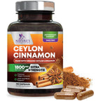 Organic Ceylon Cinnamon Capsules - Extra Strength Certified Organic Ceylon Cinnamon Supplement 1800mg Per Serving - Energy & Heart Support Antioxidant Pill for Women & Men, Bottled USA - 120 Capsules