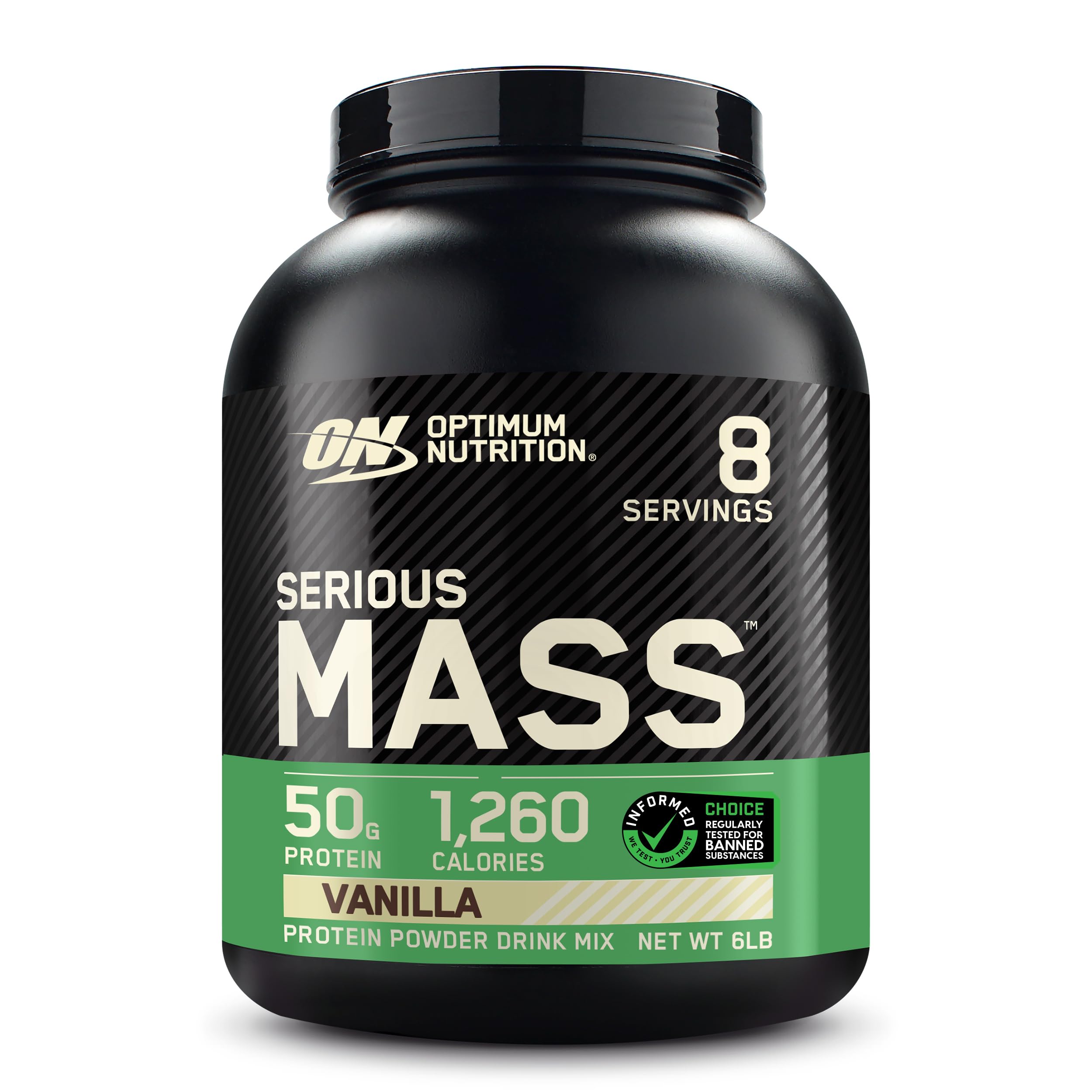 Buy now Optimum Nutrition Serious Mass, Weight Gainer Protein Powder, Mass Gainer, Vitamin C and Zinc for Immune Support, Creatine, Vanilla, 6 Pound (Packaging May Vary) at indiglob india