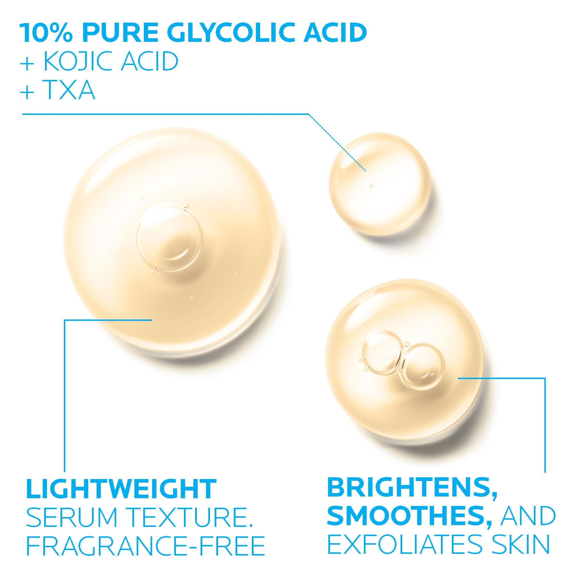 Buy now La Roche-Posay Glycolic Acid Serum with Kojic Acid and Vitamin B5, Reduces Dark Spots and Discoloration, Skin Tone Corrector to Brighten and Even Skin Tone at indiglob india