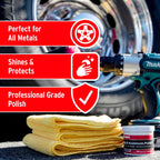 Buy now Mothers Mag & Aluminum Polish, 5 oz. — Brilliant Shine, Easy to Use, For All Uncoated & Unplated Metals Including Aluminum Wheels, Stainless Steel Trim and Exhaust Tips, Brass & More (05100) at indiglob india