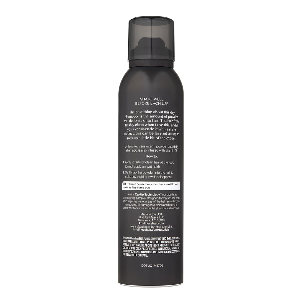 Kristin Ess Volumizing Vitamin C Dry Shampoo Spray for Oily Hair + Frizz - Oil Absorbing Style Extender with Minimal Residue - Powder Spray - Sulfate Free + Vegan + Color Safe - Fresh Pear Fragrance