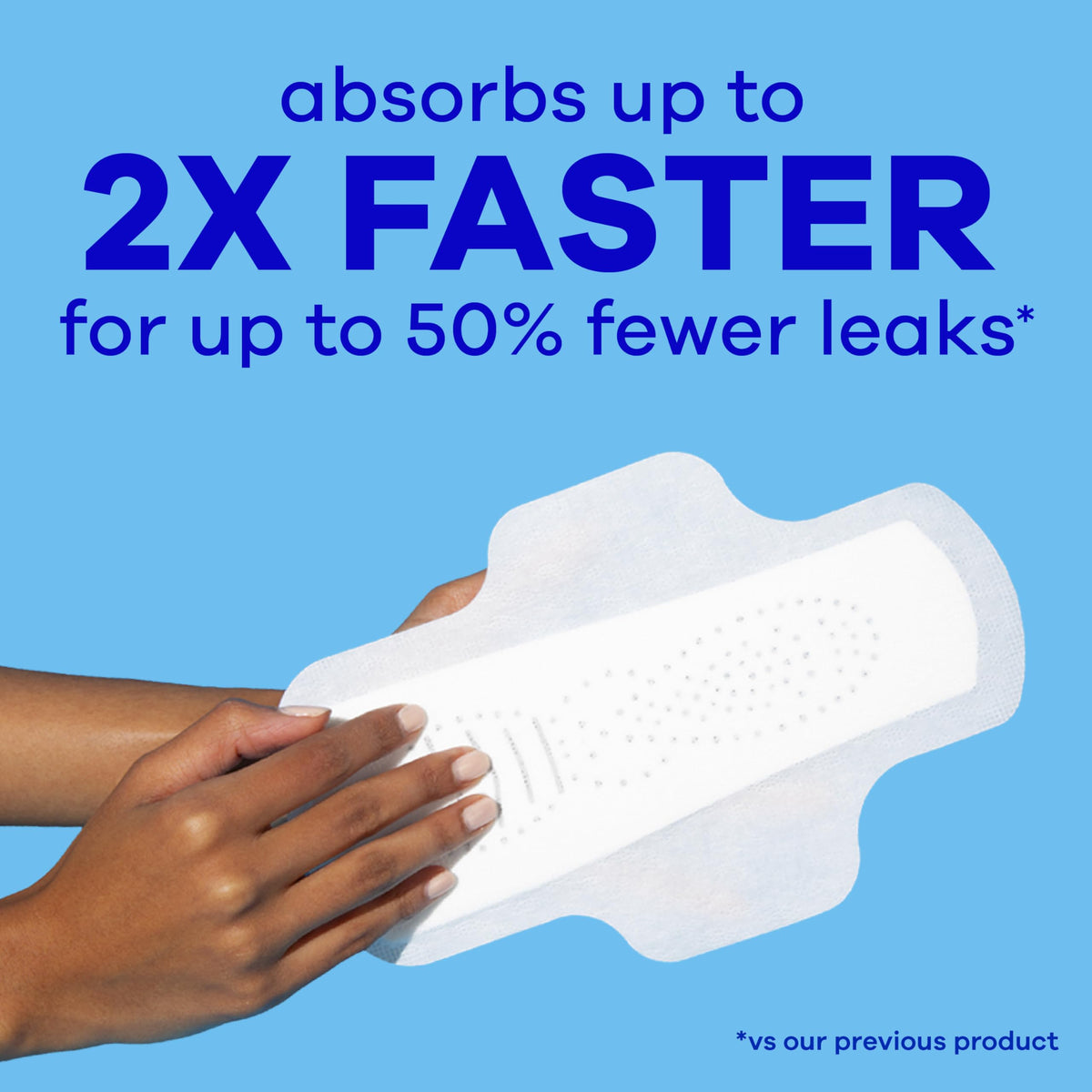 Always Infinity FlexFoam Pads for Women, Size 1, Regular Pad with Wings, Unscented, Up to Zero Feel, Zero Leaks, 60 Count