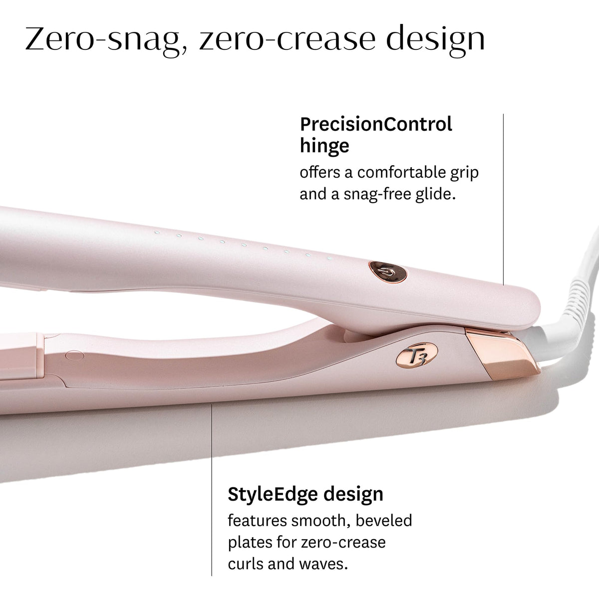T3 SinglePass Smooth X Flat Iron, Professional Hair Straightener