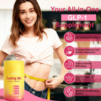 Cutting Drink Mix - GLP-1 Drink Mix | Dual-Action Prebiotic Formula for Gut Wellness Support & Healthy Energy Boost | Non-GMO, Gluten-Free & Vegan | Strawberry Açaí Flavor (30 Sticks)