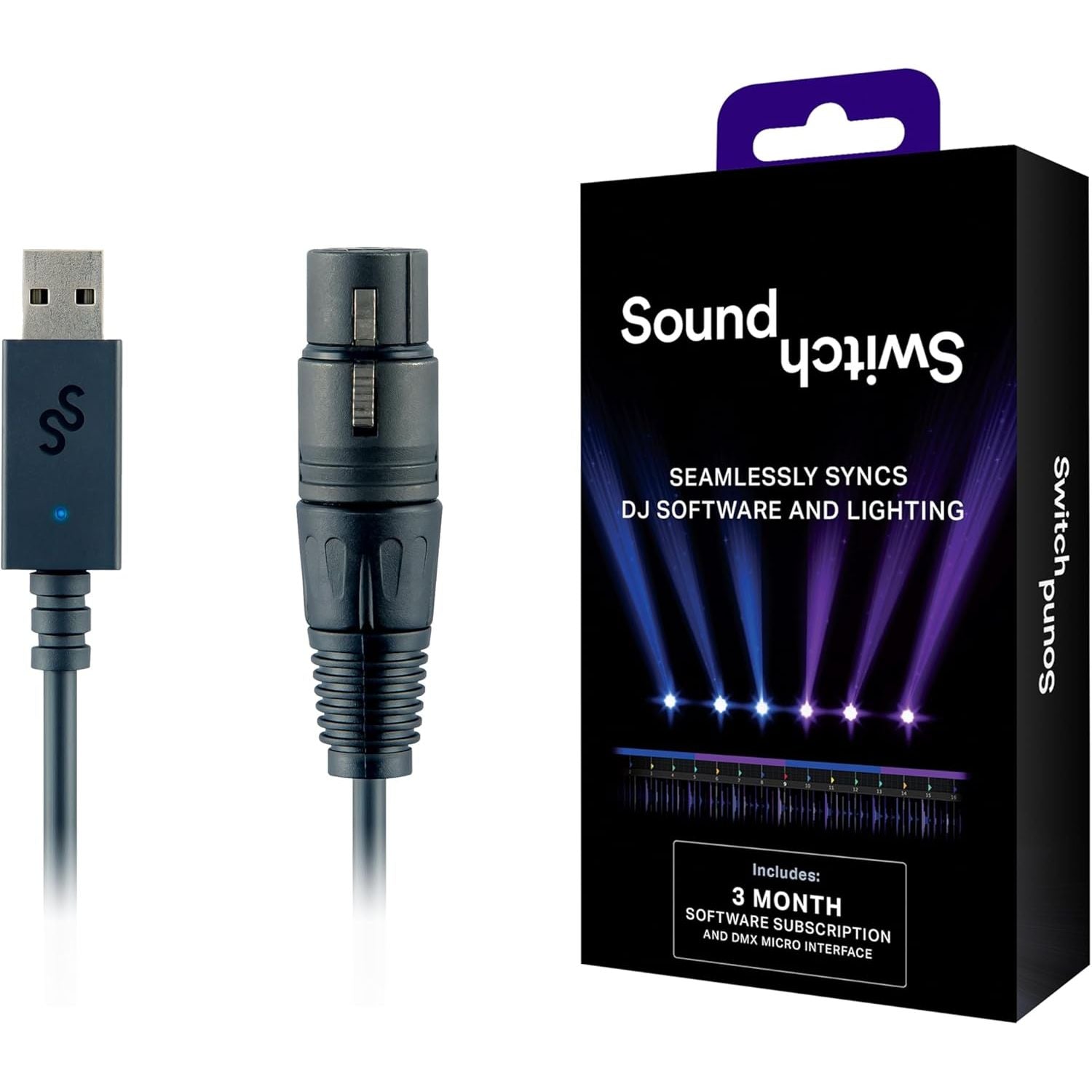 Buy now SoundSwitch Micro DMX Interface - Ultra-Compact USB to DMX Interface with 3-Month Free SoundSwitch Software Access at indiglob india