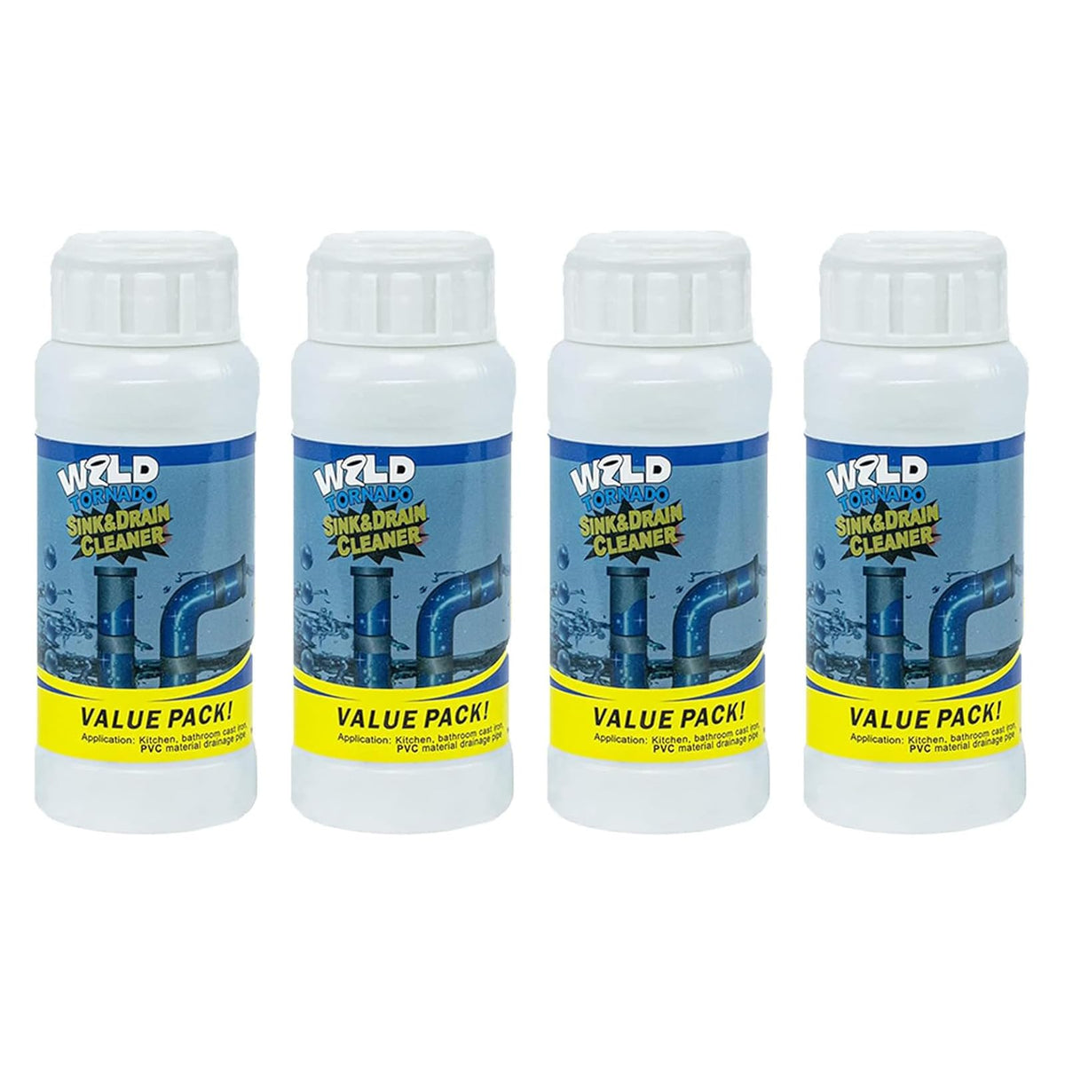 Wild Tornado Pipe Dredge, Powerful Sink and Drain Cleaner Powder, Fast Foaming Drain Cleaner for Kitchen and Pipes Cleaning Tool