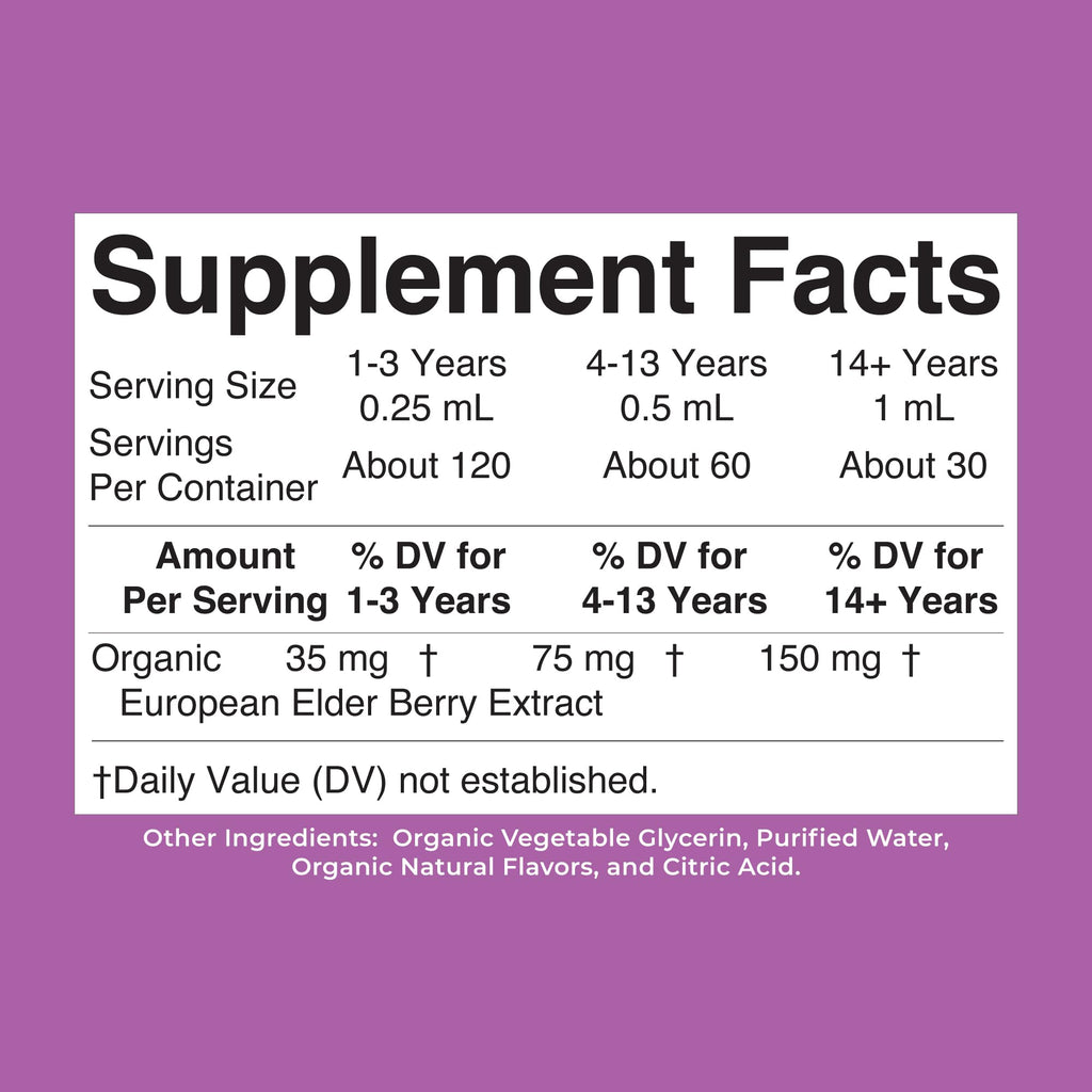 MARYRUTH'S Organic Elderberry Liquid Drops for Adults & Kids, Immunity, 1oz | 150mg Elderberry Extract, Sugar Free, Vegan, Non-GMO