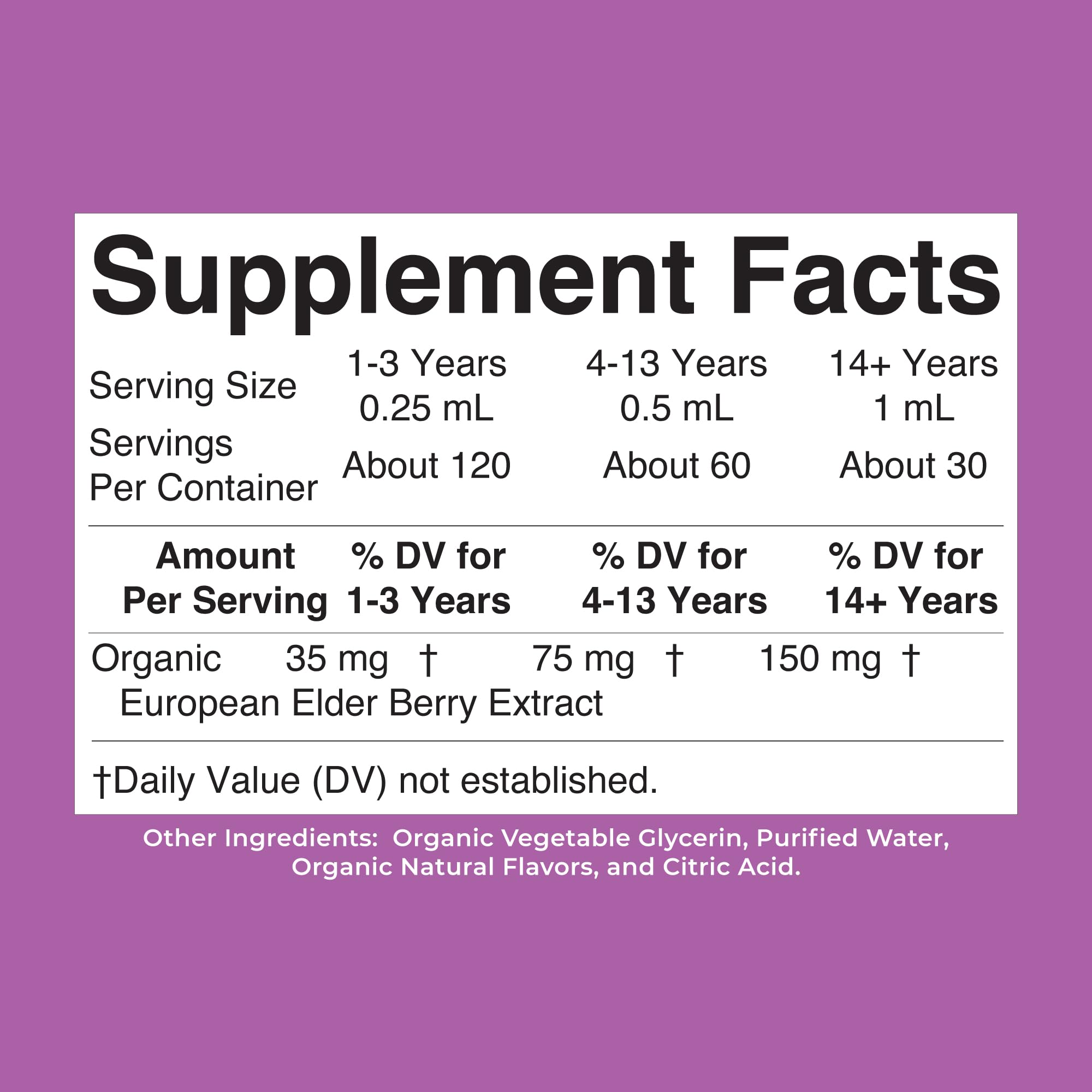 MARYRUTH'S Organic Elderberry Liquid Drops for Adults & Kids, Immunity, 1oz | 150mg Elderberry Extract, Sugar Free, Vegan, Non-GMO
