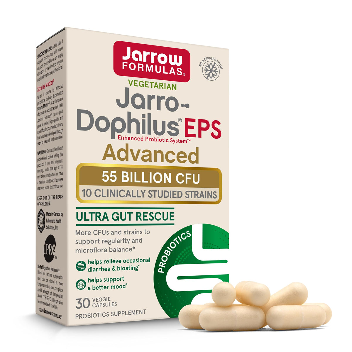 Jarrow Jarro-Dophilus EPS Advanced Probiotic, Digestive Support,30 Capsules