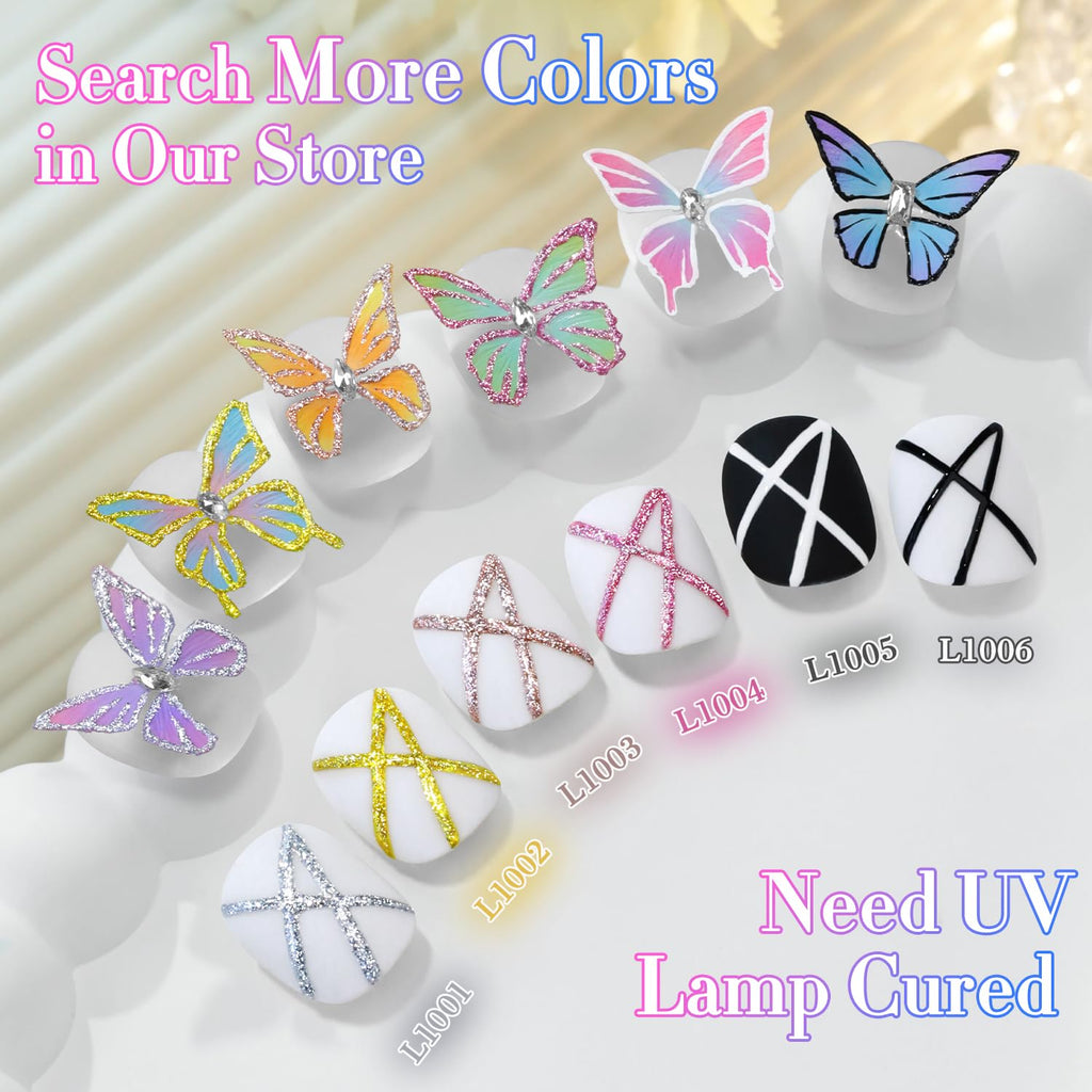 Discover premium imported Double Rhythm Metallic Gel Liner in vibrant colors for stunning nail art. UV lamp required.