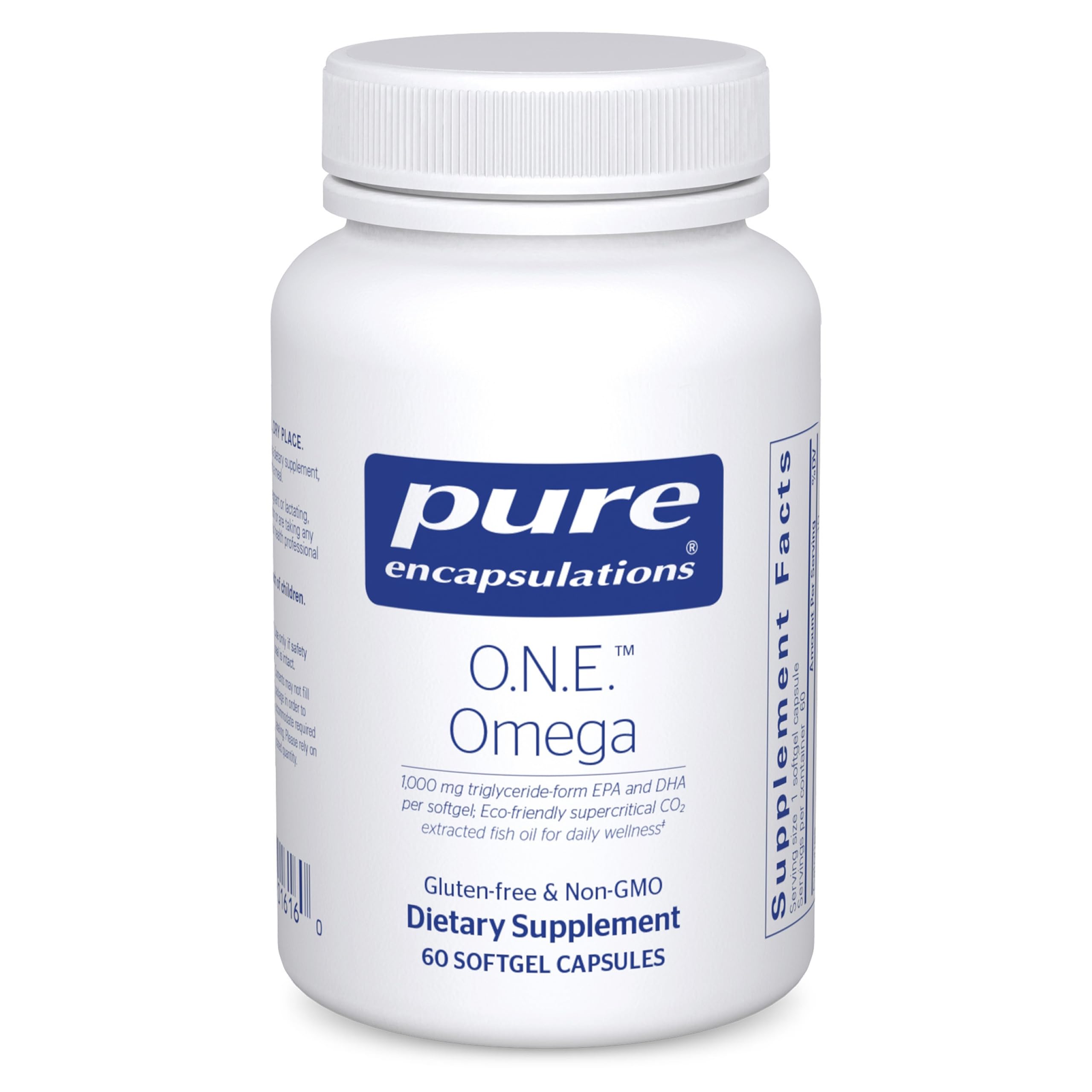 Pure Encapsulations O.N.E. Omega, 60 Softgel Capsules | Fish Oil Supplement for Heart Health, Joints, Skin, and Cognition*, Omega-3 Acids