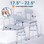 HOMLAND Tub Transfer Bench with Backrest for Bathtub, Height Adjustable