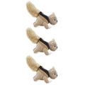 Outward Hound Squeakin' Squirrels Plush Squeaky Dog Toys, 3-Pack, 7"