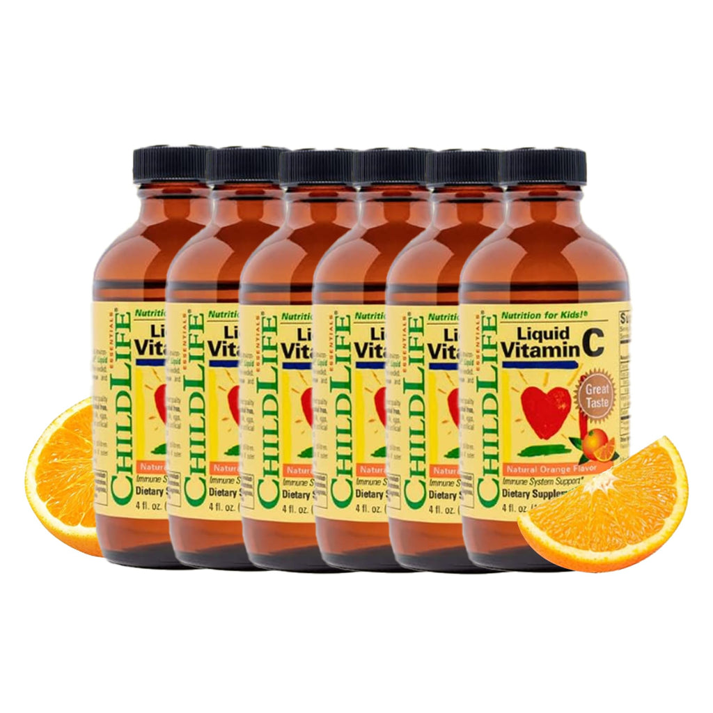 CHILDLIFE ESSENTIALS Liquid Vitamin C Low Sugar Kids, 4 Fl Oz (Pack of 2) | Pure Vitamin C Liquid Supplement, Toddlers, Babies, Immune System Support, Natural Orange Flavor, Kids, Low Sugar