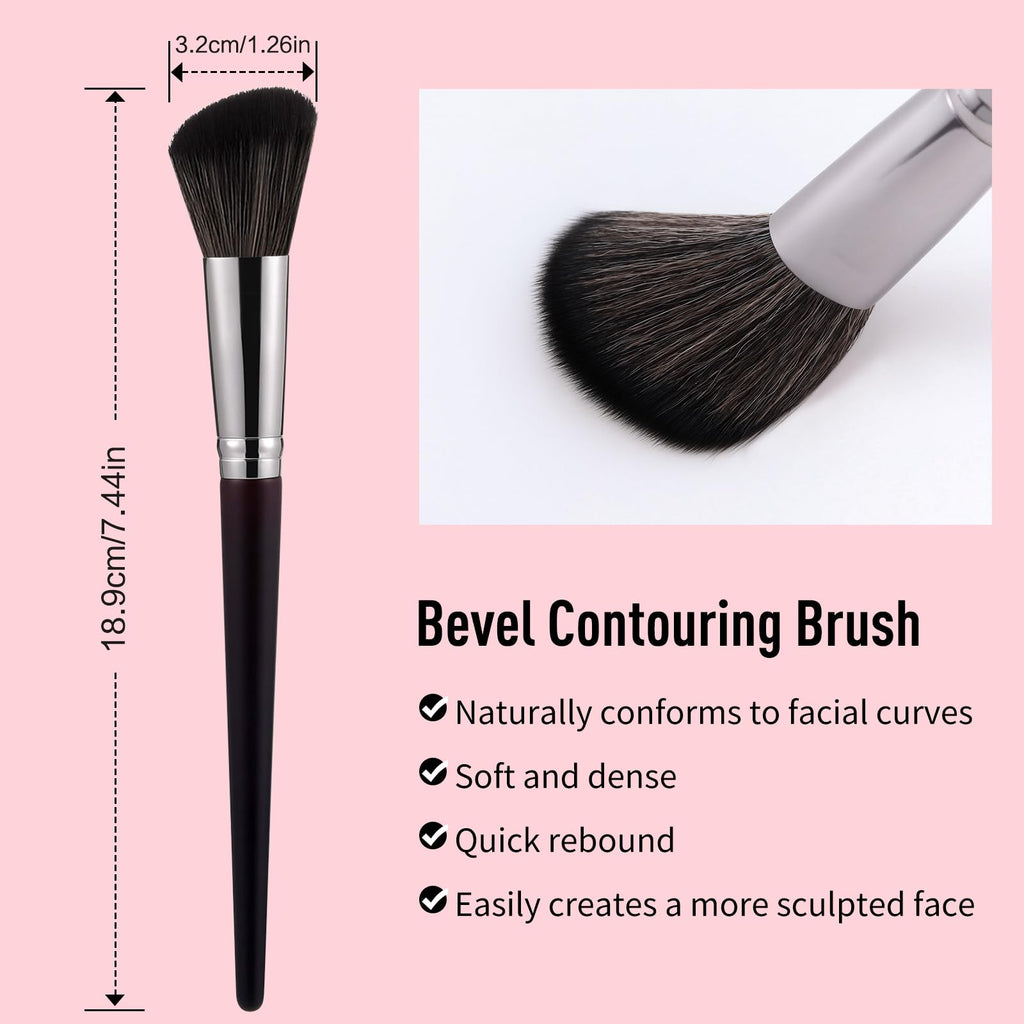 16 Color Contour Palette Makeup with 2 Brushes - Blush Highlighter Bronzer All-in-One Makeup Palette Contour Set - Face Cosmetics Gift, Holiday Beauty for Women (SET2)