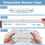 Disposable Shower Caps, 120pcs 20.5Inch Clear Thick Waterproof Plastic Hair Caps, Extra Large Elastic Bath Caps for Women Men, Hair Treatment, Home Spa Hotel Salon Travel Essentials Accessories