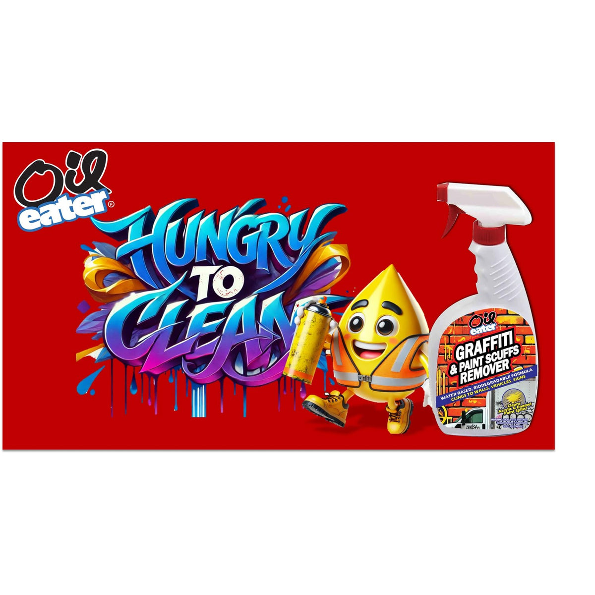 Pro Strength Cleaner for Graffiti, Paint Scuff, Overspray, Paint Spills, Permanent Markers - Brick Walls, Vehicles, Signs, Painted Walls & More