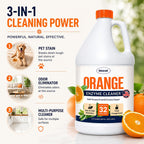 Multi-Purpose Probiotic Enzyme orange Cleaner, 1/2 Gallon (64 oz.) - Pet Stain and Odor Remover - Concentrated - Professional & Home Strength Drains, Floors, Bathrooms, Toilets Trash Can, Made in USA