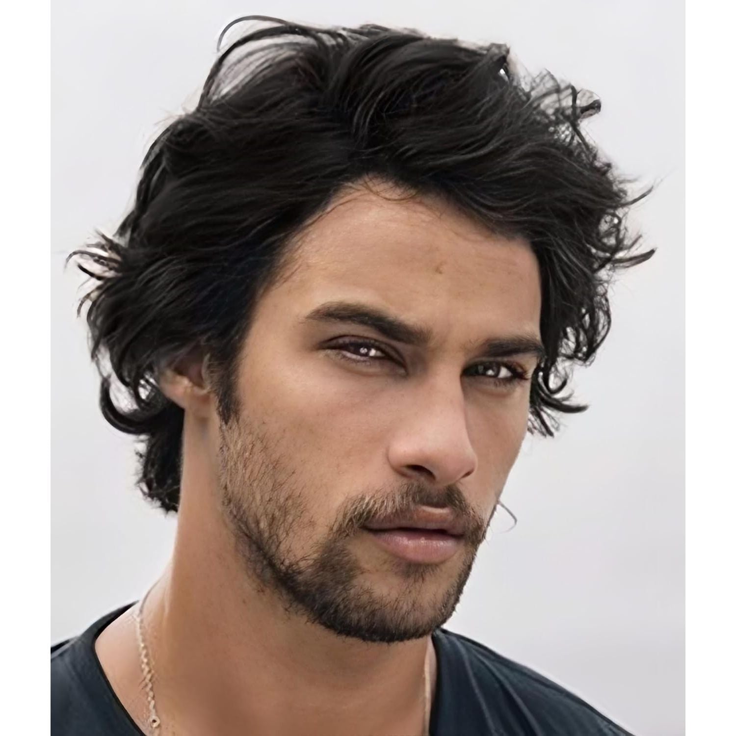 Buy now Kaneles Mens Short Curly Black Wig with Bang Costume Halloween Cosplay Party Natural Hair Wig Curly Black Wig at indiglob india