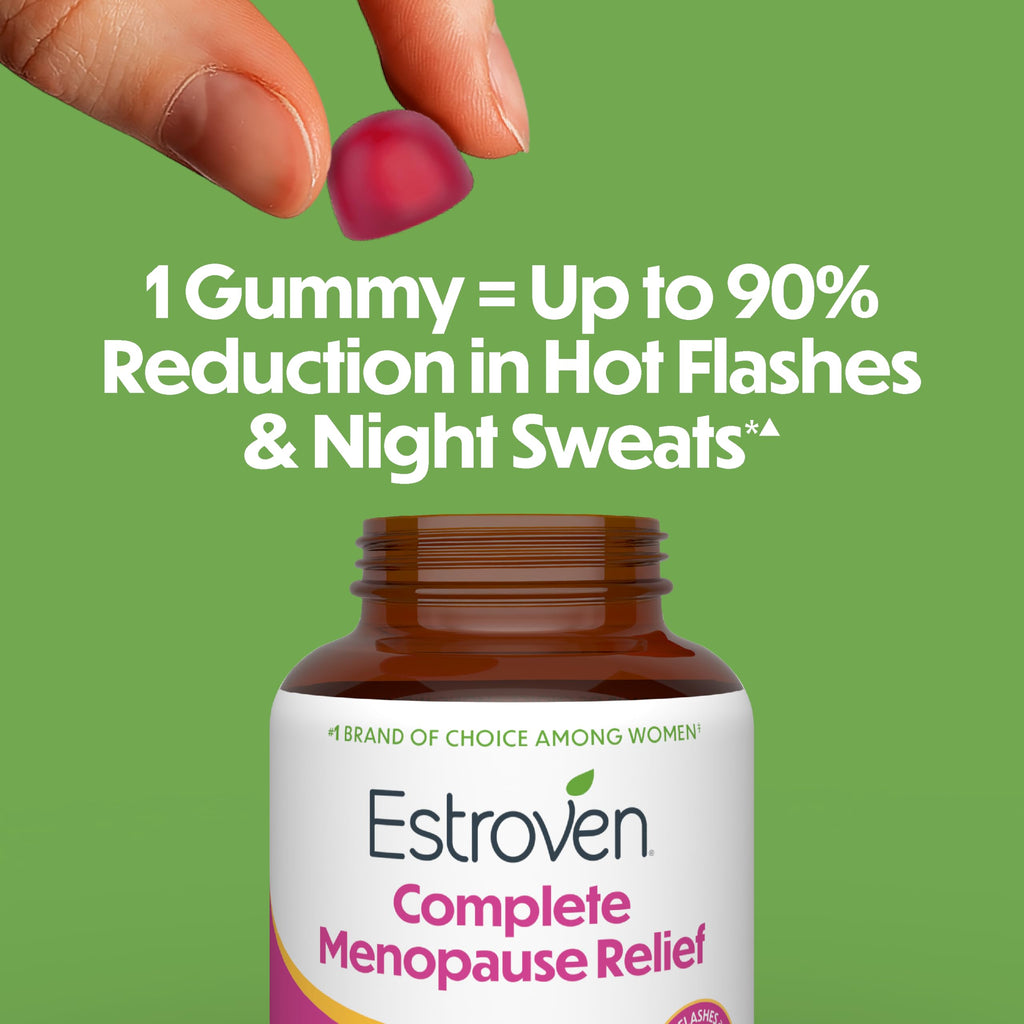 Estroven Complete Gummies Menopause Relief Supplement for Women, 30 Count
