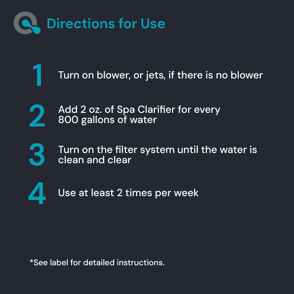 AquaDoc Hot Tub Clarifier - Spa Clarifier for Cloudy Water Treatment 16oz