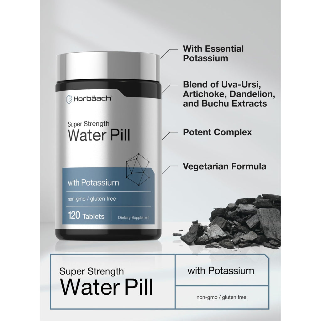 Horbäach Water Pills | Super Strength | 120 Tablets